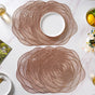 Metallic Rose Placemat Bronze Set Of 6 15 Inch