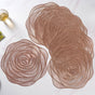 Metallic Rose Placemat Bronze Set Of 6 15 Inch