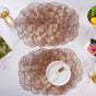 Flower Table Mat Rose Gold Set Of 6 15 Inch