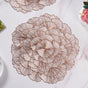 Flower Table Mat Rose Gold Set Of 6 15 Inch