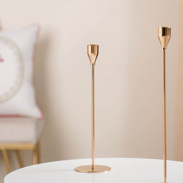 Nordic Metal Candle Holder Gold Set Of 3