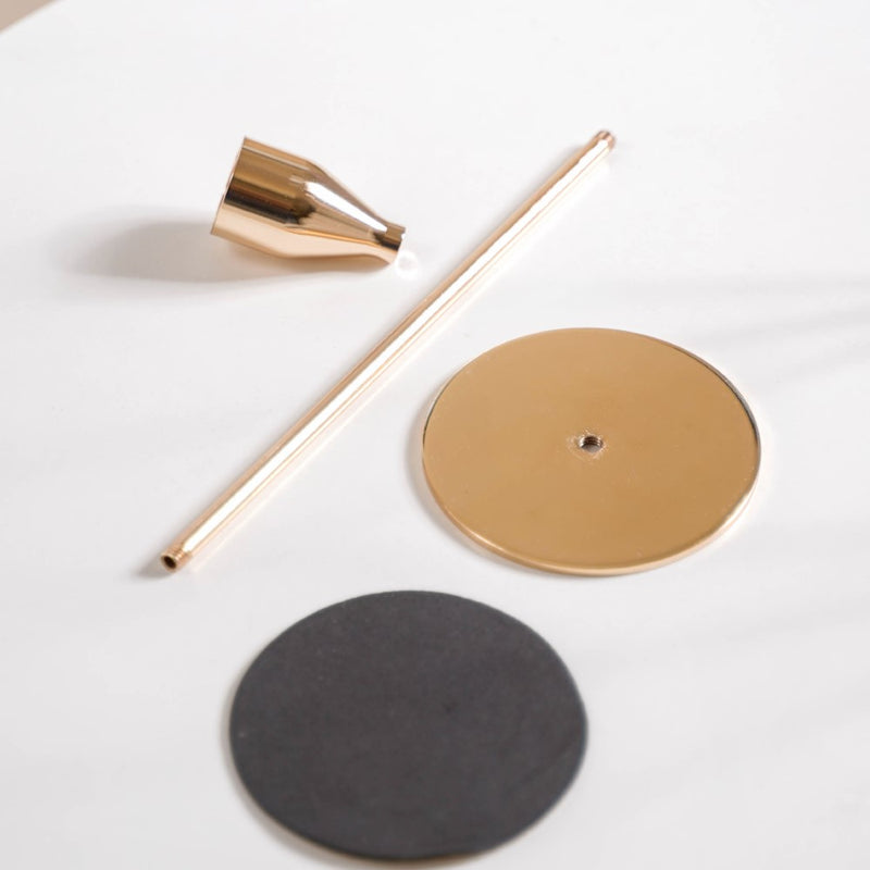 Gold Taper Candle Holder Set Of 3 - Nordic candle holder set, gold metal decor, modern candle holders, stylish home accessories