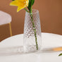 Diamante Clear Glass Flower Vase- Diamante Glass, Glass Vase, Translucent Flower Vase, Decorative Glass Vase, Elegant Diamante Vase