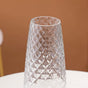 Diamante Clear Glass Flower Vase- Diamante Glass, Glass Vase, Translucent Flower Vase, Decorative Glass Vase, Elegant Diamante Vase