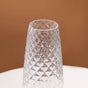 Diamante Clear Glass Flower Vase- Diamante Glass, Glass Vase, Translucent Flower Vase, Decorative Glass Vase, Elegant Diamante Vase