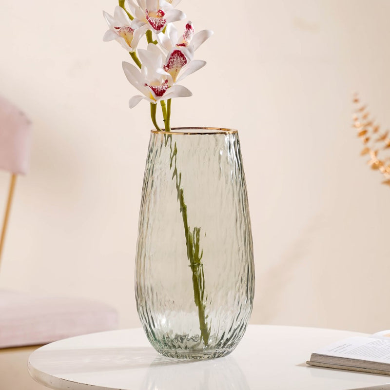 Premium Decorative Glass Vase Grey