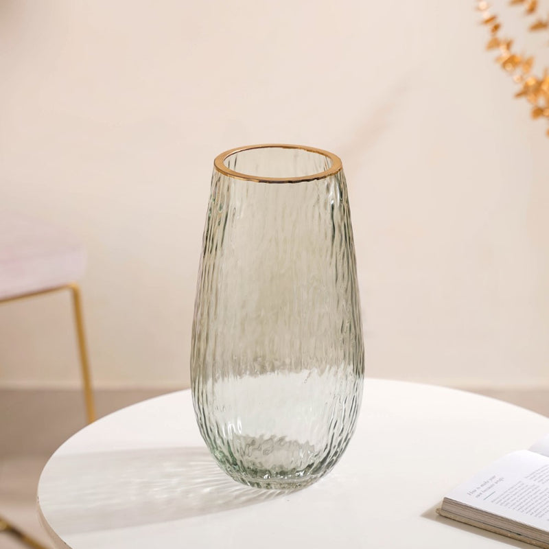 Premium Decorative Glass Vase Grey