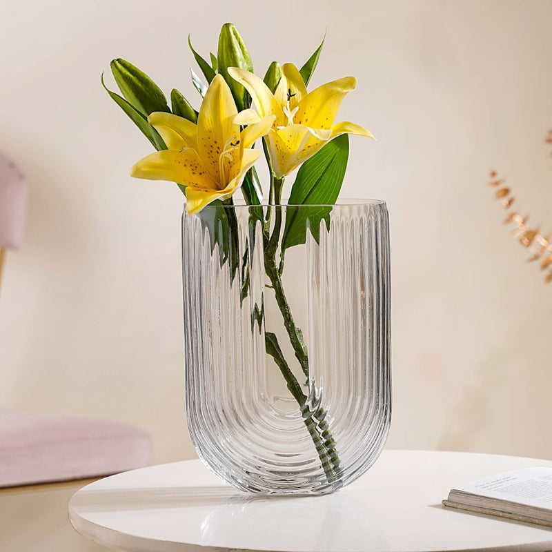 Arch Flower Vase For Home Decor Grey