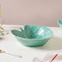 Ceramic Taro Leaf Serving Bowl Dark Green 700 ml - Bowl, ceramic bowl, serving bowls, noodle bowl, salad bowls, bowl for snacks, large serving bowl | Bowls for dining table & home decor
