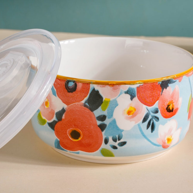 Yuri Ceramic Lunch Box Blue 550 ml Set Of 2