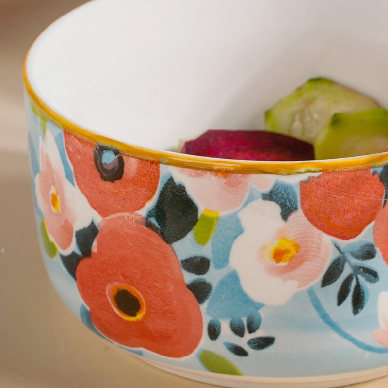 Yuri Ceramic Lunch Box Blue 550 ml Set Of 2