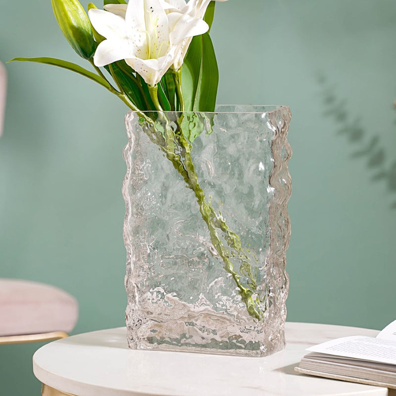 Frosted Glass Flower Vase