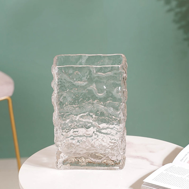 Frosted Glass Flower Vase