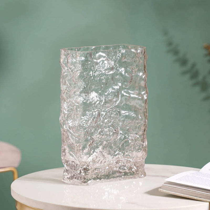 Frosted Glass Flower Vase