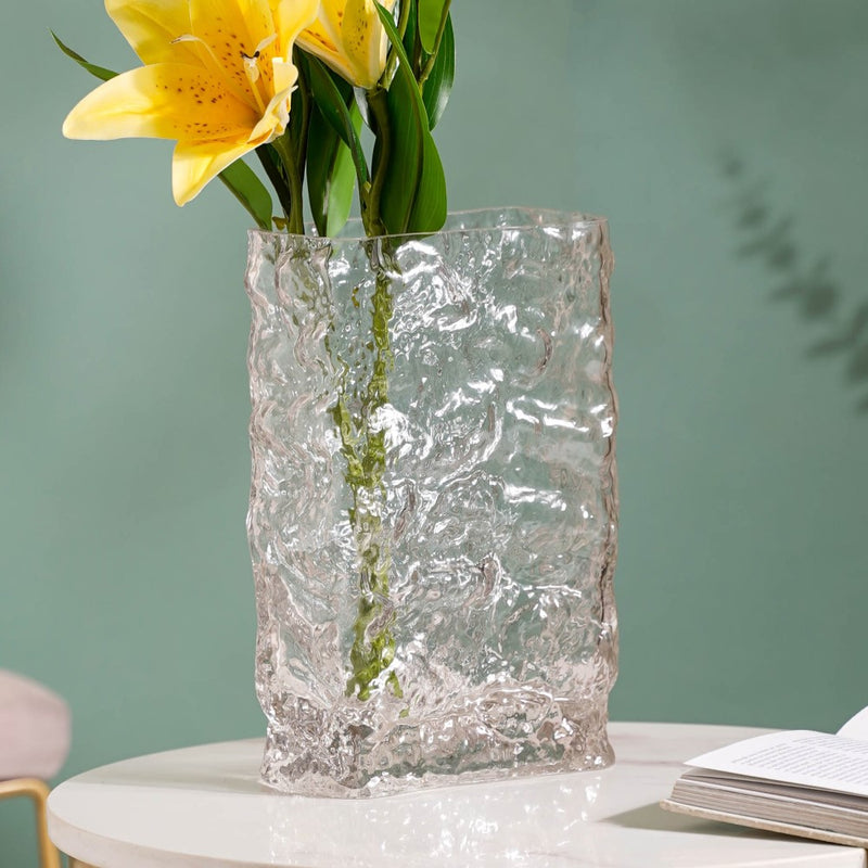Frosted Glass Flower Vase