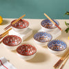 Bowls with Chopsticks Set of 6 - Bowl, ceramic bowl, snack bowls, curry bowl, popcorn bowls | Bowls for dining table & home decor