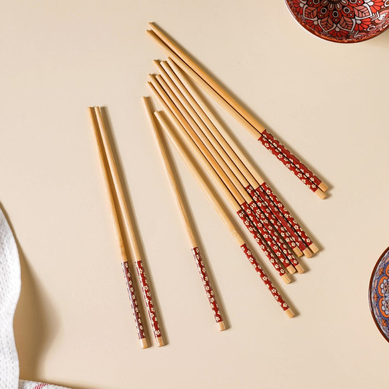 Bowls with Chopsticks Set of 6 - Bowl, ceramic bowl, snack bowls, curry bowl, popcorn bowls | Bowls for dining table & home decor