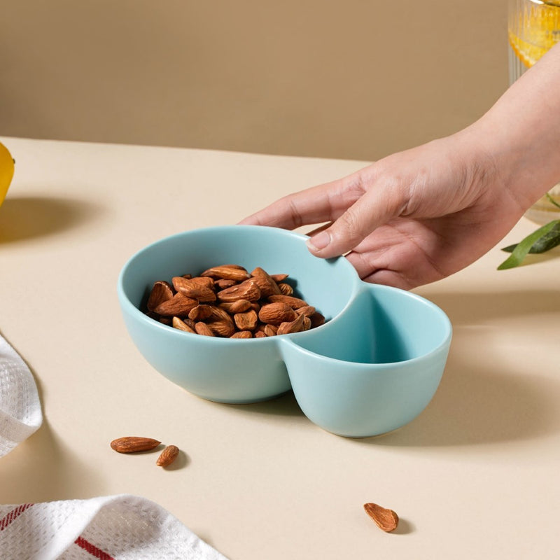 Snacks Bowl Light Blue - Bowls, snack serving bowls, section bowls, fancy serving bowls, small serving bowls | Bowls for dining table & home decor