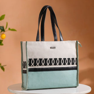 Eco-friendly Carryall Tote Bag Mint Small 12 x 10 Inch