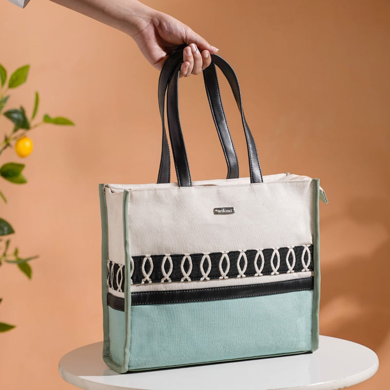 Eco-friendly Carryall Tote Mint Small 11 X 10 Inch