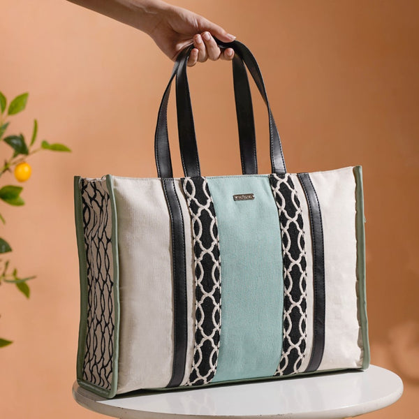 Eco-friendly Carryall Tote Mint Large 13 X 12 Inch