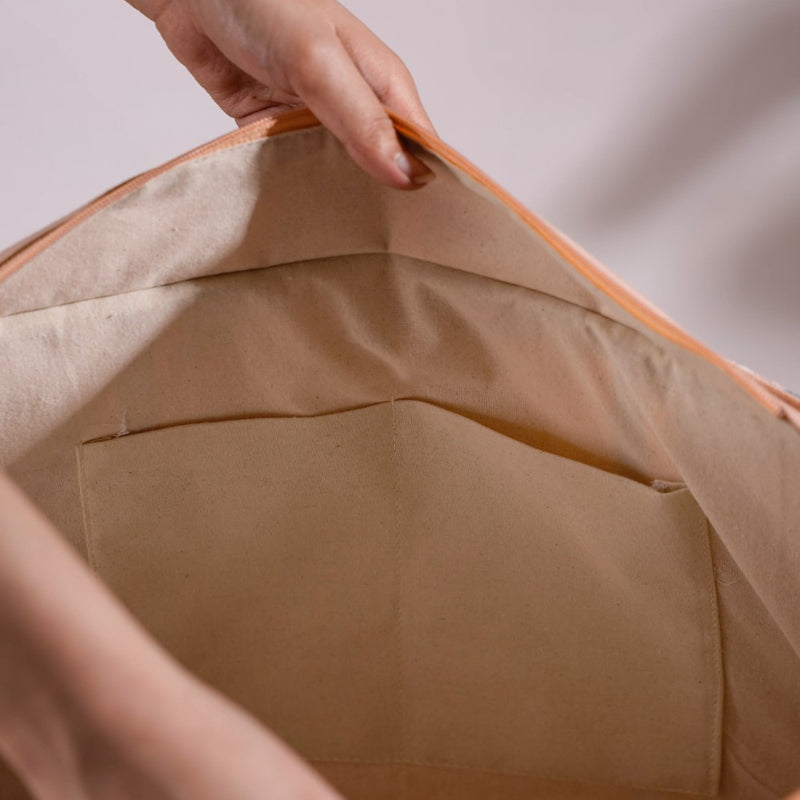 Sustainable Carryall Handbag Pink Large 13 X 12 Inch