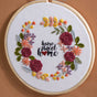 Home Sweet Home Floral Hand Embroidered Hoop Wall Decor 10 Inch - Embroidered hoop canvas art wall hanging for wall decoration, wall design | Home decoration items and ideas