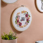 Home Sweet Home Floral Hand Embroidered Hoop Wall Decor 10 Inch - Embroidered hoop canvas art wall hanging for wall decoration, wall design | Home decoration items and ideas