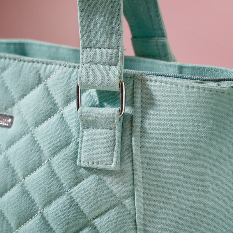 Canvas Quilted Handbag Mint