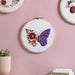 Butterfly Floral Hand Embroidered Hoop Wall Hanging 10 Inch - Embroidered hoop canvas art wall hanging for wall decoration, wall design | Home decoration items and ideas