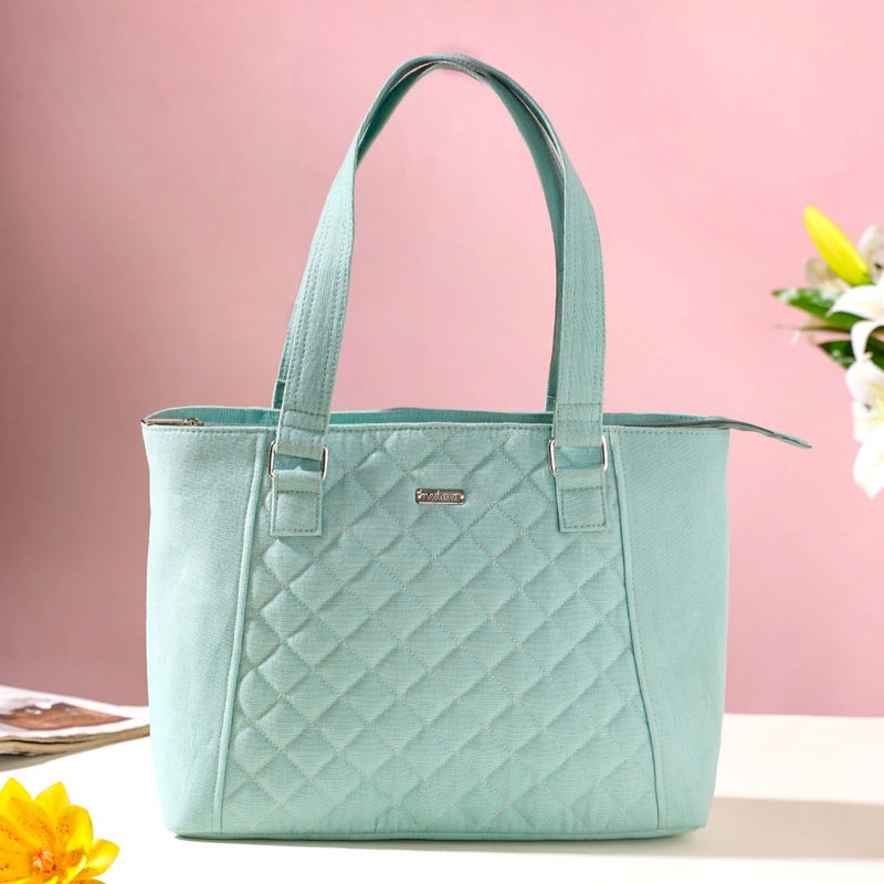 Canvas Quilted Handbag Mint