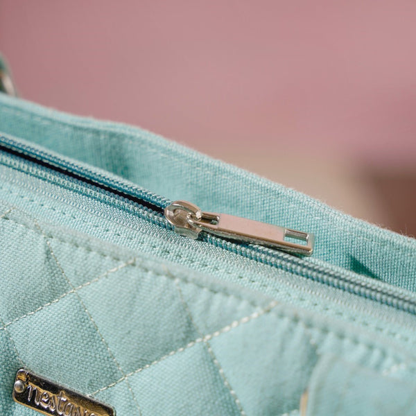 Canvas Quilted Handbag Mint