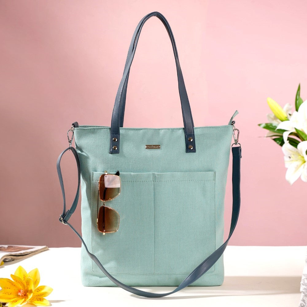Mint Canvas Tote Bag