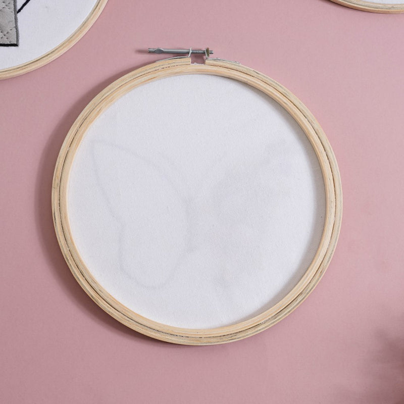 Butterfly Floral Hand Embroidered Hoop Wall Hanging 10 Inch - Embroidered hoop canvas art wall hanging for wall decoration, wall design | Home decoration items and ideas