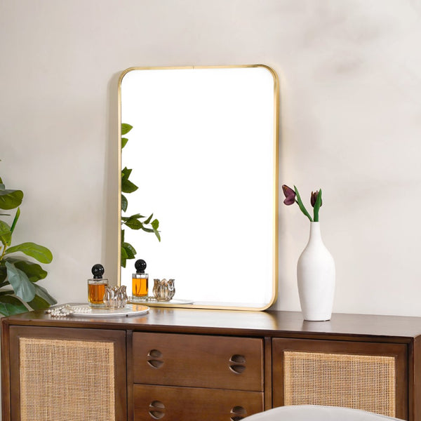 Bedroom Wall Mirror Gold 27 x 20 Inches - Wall mirror for home decor | Living room, bathroom & bedroom decoration ideas