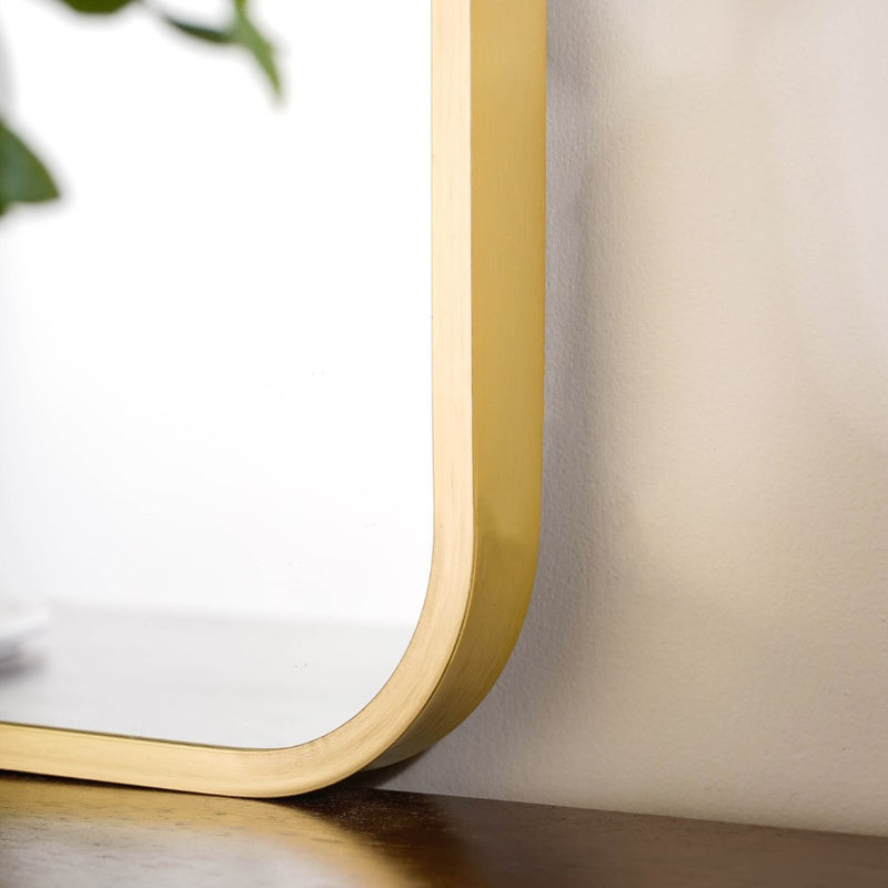 Rectangle Vanity Mirror Gold 23 x 16 Inches - Wall mirror for home decor | Living room, bathroom & bedroom decoration ideas