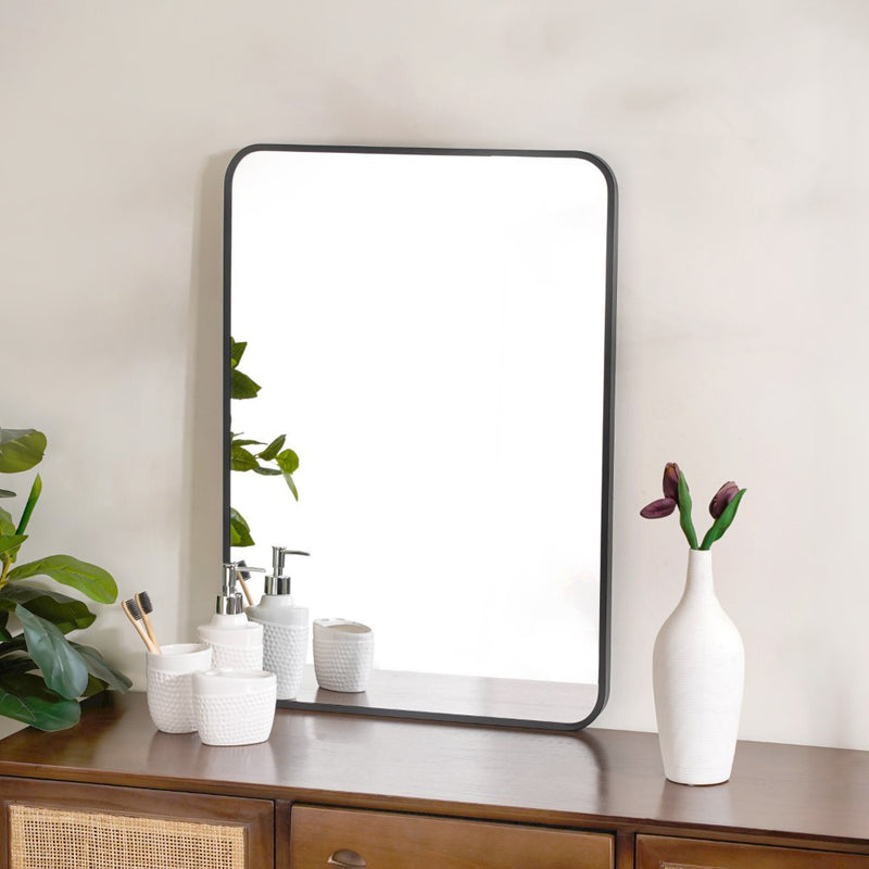 Bathroom Mirror Black 27 x 20 Inches - Wall mirror for home decor | Living room, bathroom & bedroom decoration ideas