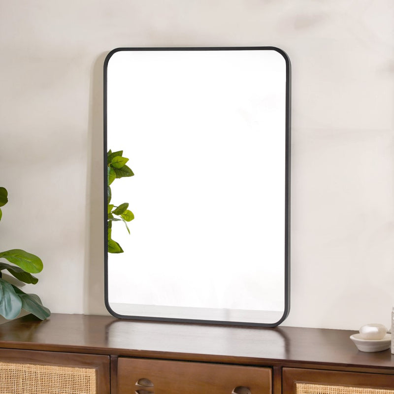 Bathroom Mirror Black 27 x 20 Inches - Wall mirror for home decor | Living room, bathroom & bedroom decoration ideas