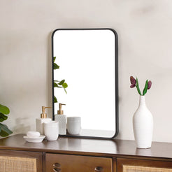 Dressing Table Mirror Black 23 x 16 Inches - Wall mirror for home decor | Living room, bathroom & bedroom decoration ideas