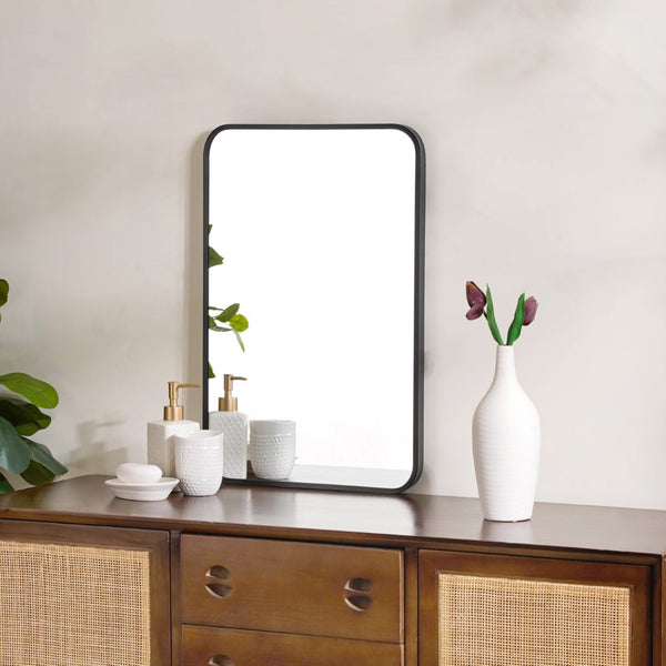 Dressing Table Mirror Black 23 x 16 Inches - Wall mirror for home decor | Living room, bathroom & bedroom decoration ideas