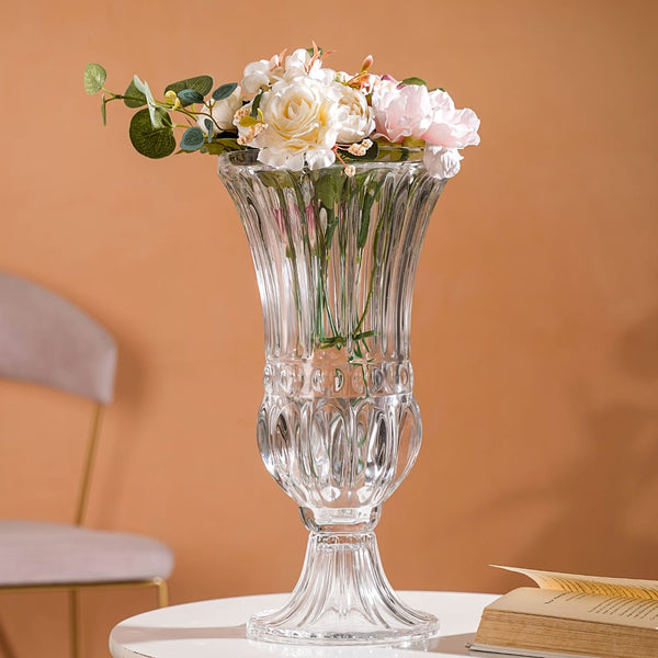 Vintage Pedestal Flower Vase 16 Inch