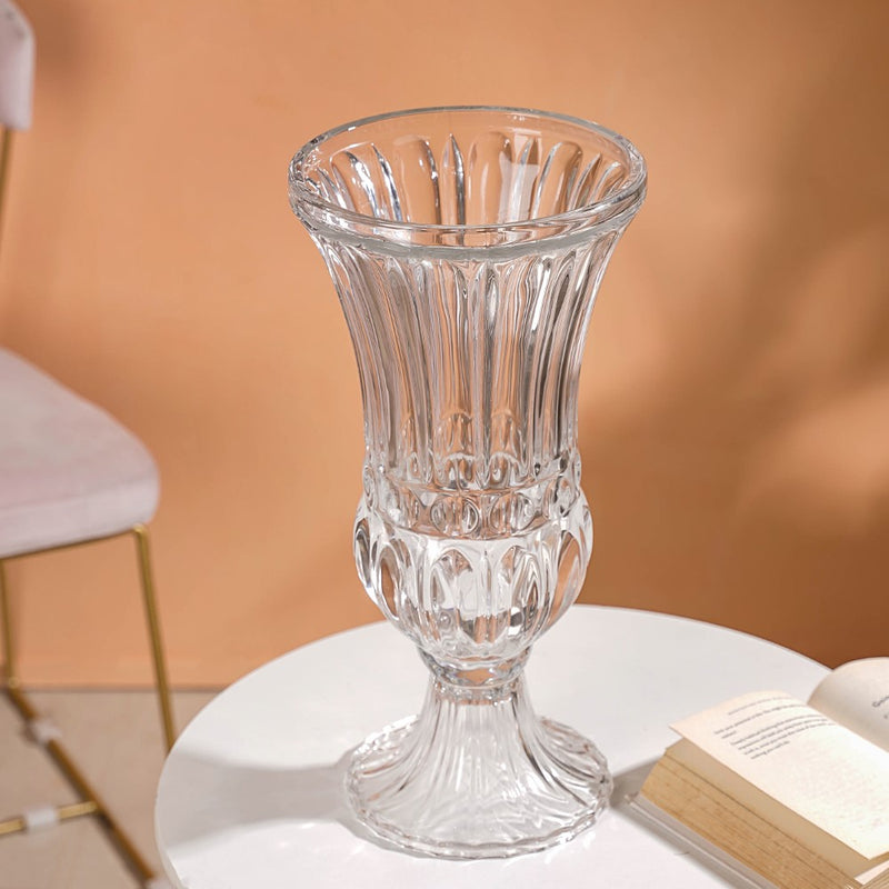 Vintage Pedestal Flower Vase 16 Inch