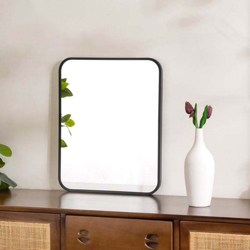 Vanity Makeup Mirror Black 20 x 16 Inches - Wall mirror for home decor | Living room, bathroom & bedroom decoration ideas