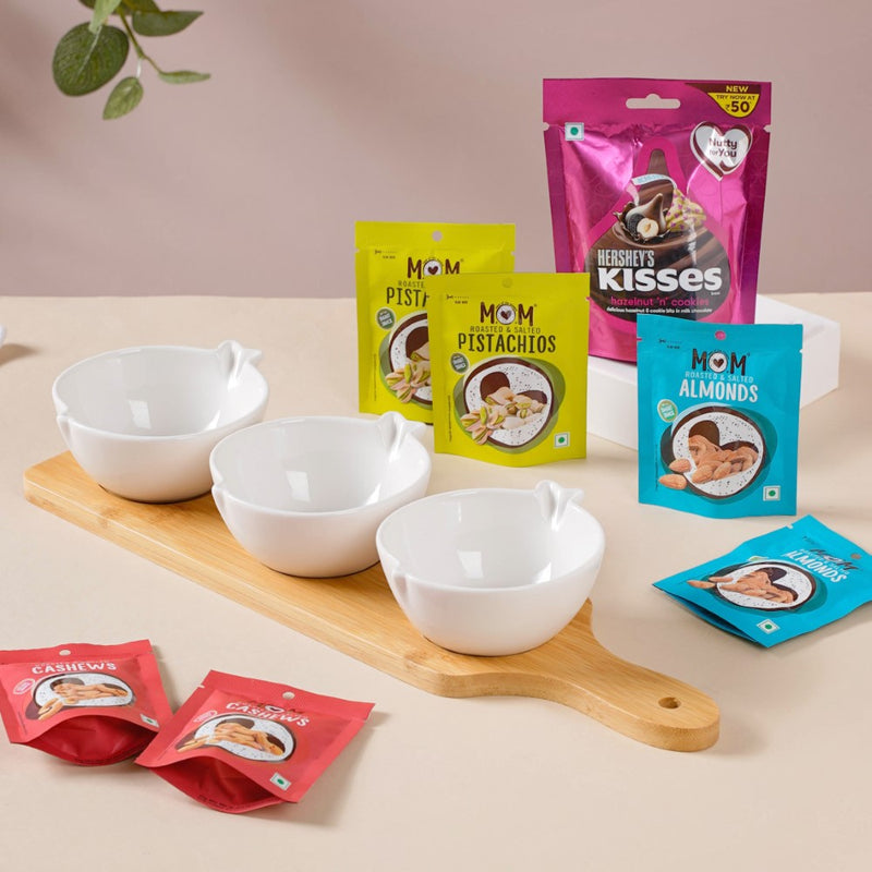 Snack-a-bite Bowls With Tray Diwali Hamper Set Of 9