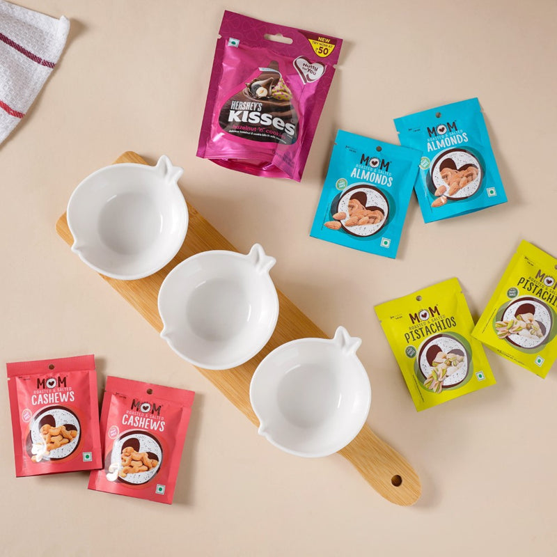 Snack-a-bite Bowls With Tray Gift Hamper Set Of 8
