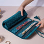Foldable Jewellery Organiser Roll Green 10x20 inch