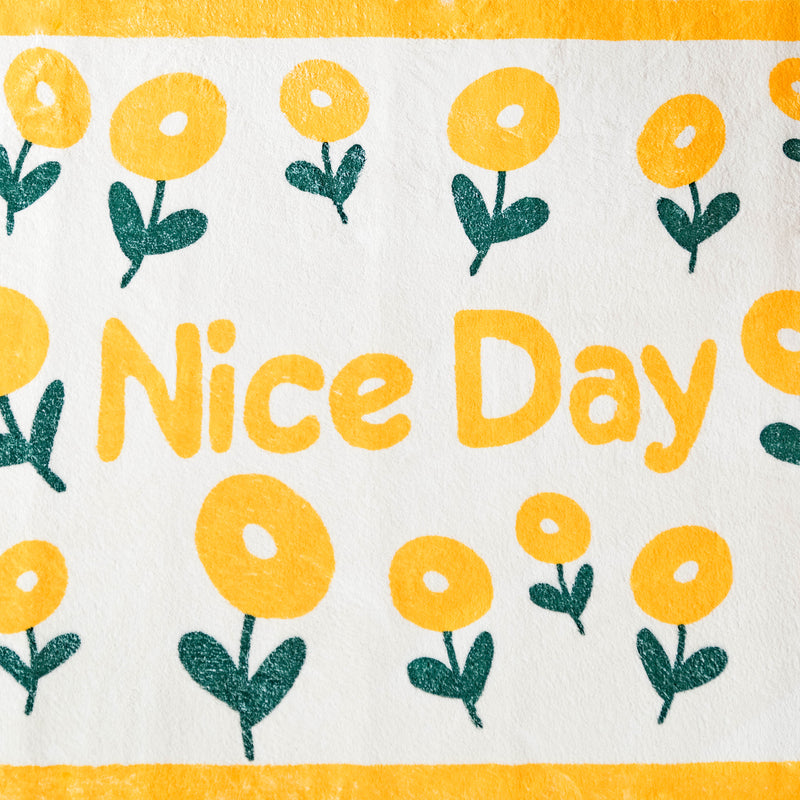 Yellow White Carpet Runner Large