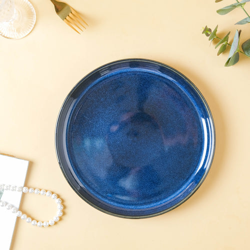 Dark Blue Dinner Plate - Serving plate, snack plate, ceramic dinner plates| Plates for dining table & home decor
