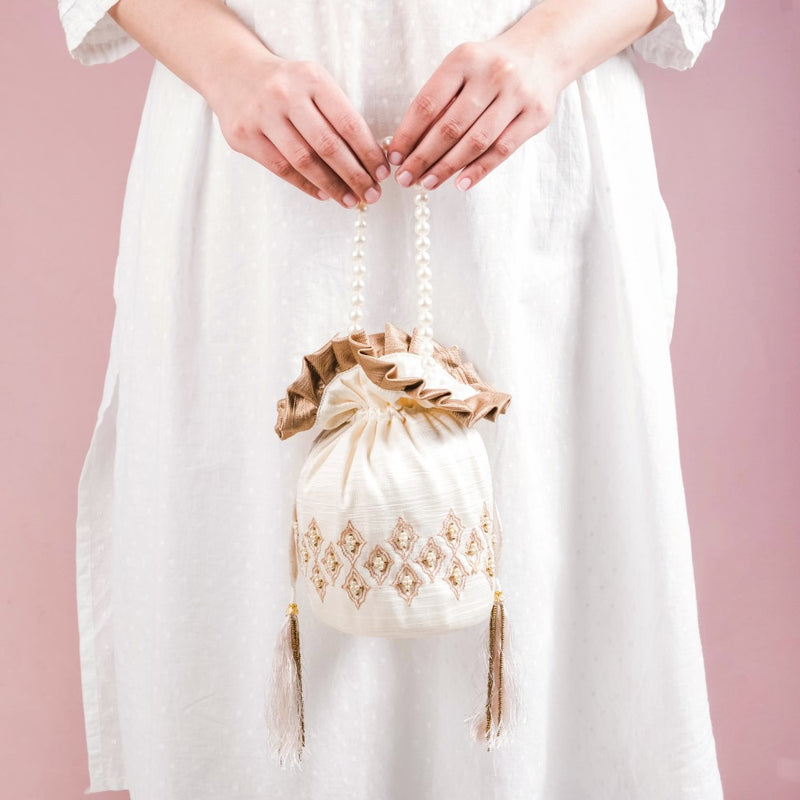 Sitara Potli Bag Off White