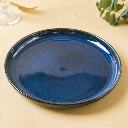 Dark Blue Dinner Plate - Serving plate, snack plate, ceramic dinner plates| Plates for dining table & home decor